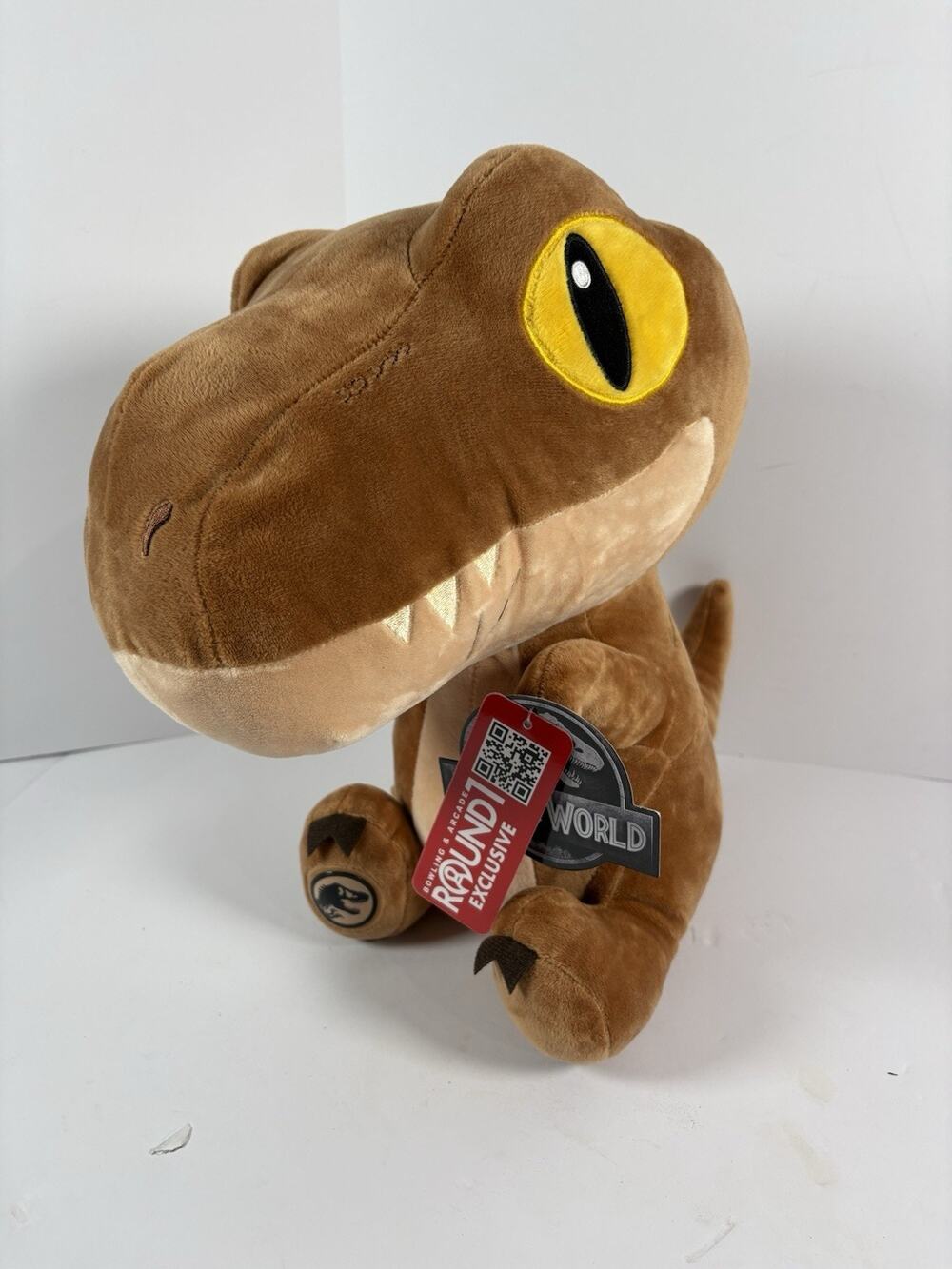 Jurassic World T-Rex 13in Plush Round1 Exclusive Brown Dinosaur NWT Tags